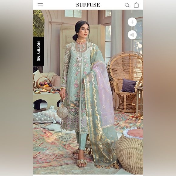 Suffuse by sana yasir Pakistani eid stitched - Picture 3 of 8